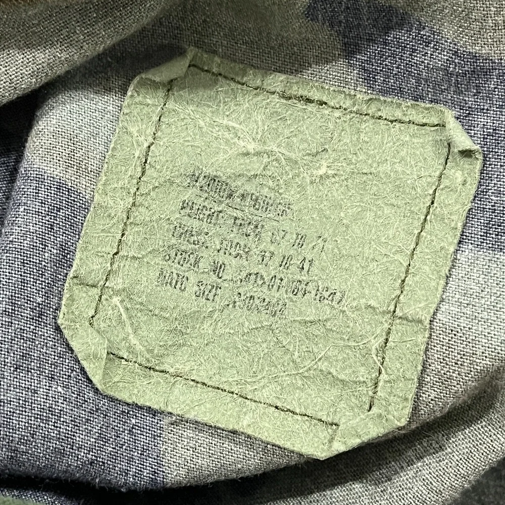 Vintage US Army Woodland Camo BDU Combat‎ Shirt Field Jacket Men's M Nato
